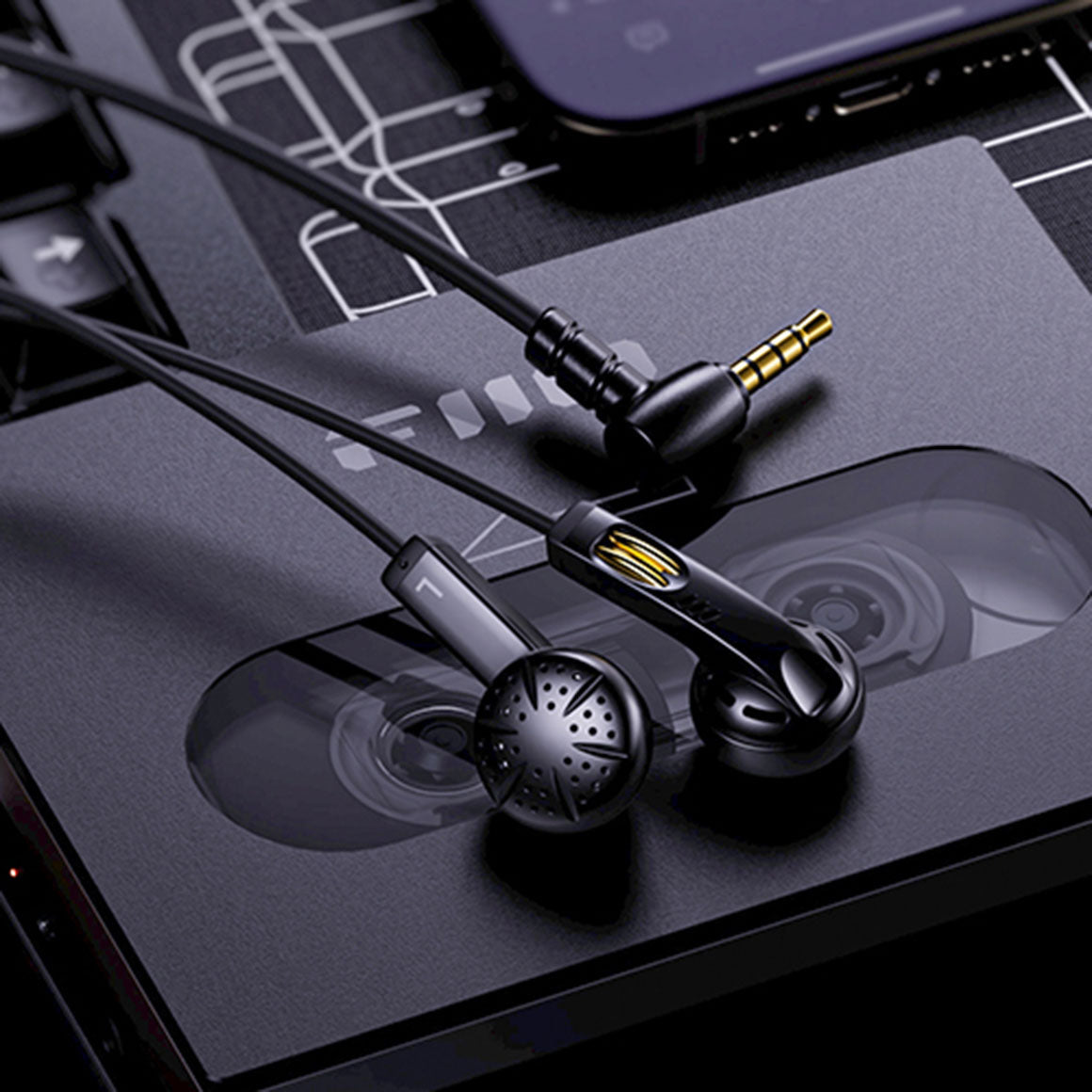 Headphone-Zone-FiiO-JF11-Black-gold-With-Mic