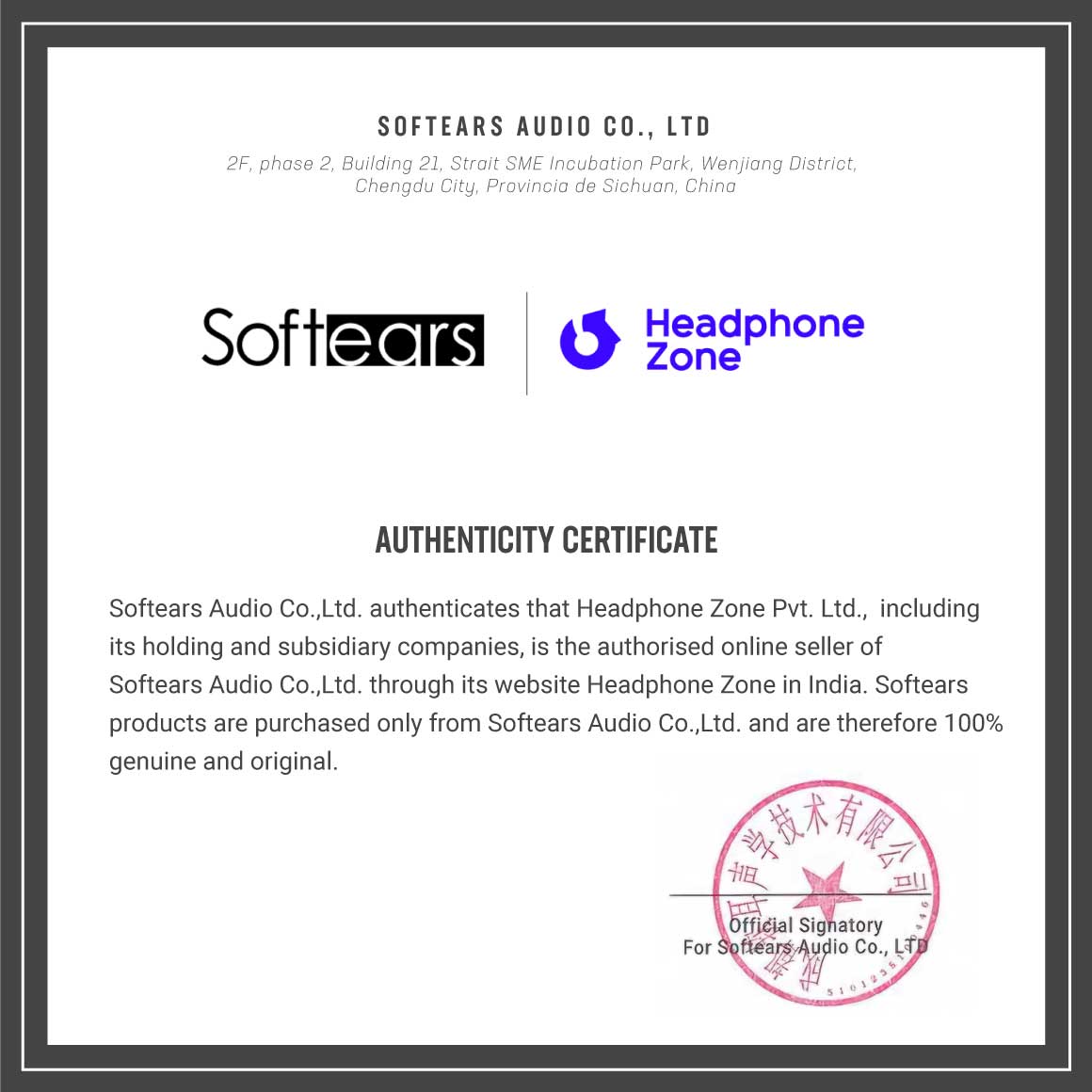Headphone-Zone-Softears-Volume-Authenticity-Certificate
